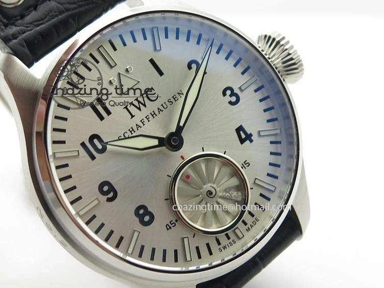 MIROTIME 0115 Big Pilot “Markus Buhler” IW5003 Turbine V6F Best Edition Silver Dial On Leather Strap A Reliable 7315